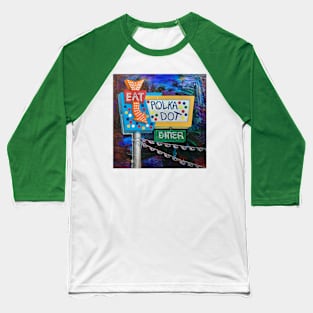 Abstract Neon Landmark Series: Polka Dot Baseball T-Shirt